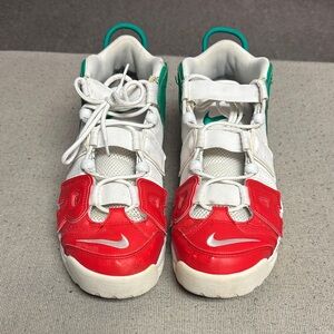 Mens Nike Air More Uptempo 96 Italy Red Green White